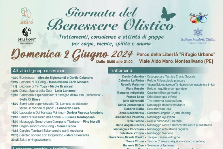 A Montesilvano domenica è la Giornata del Benessere Olistico Notizie